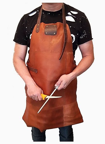 Spectrum Grillschürze Lederschürze Grillschürze Unisex Büffelleder 80 x 58 günstig online kaufen