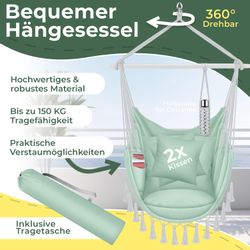 KESSER Hängesessel, Hängestuhl mit Kissen, Getränkehalter günstig online kaufen