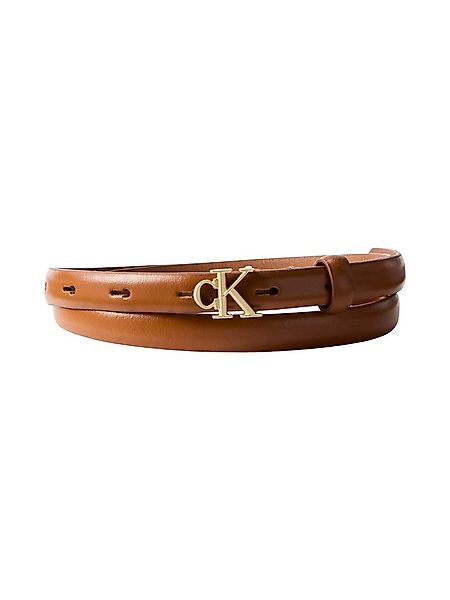 Calvin Klein Ledergürtel ROUND CK BUCKLE 15MM BELT SMOOTH Größenverstellbar günstig online kaufen