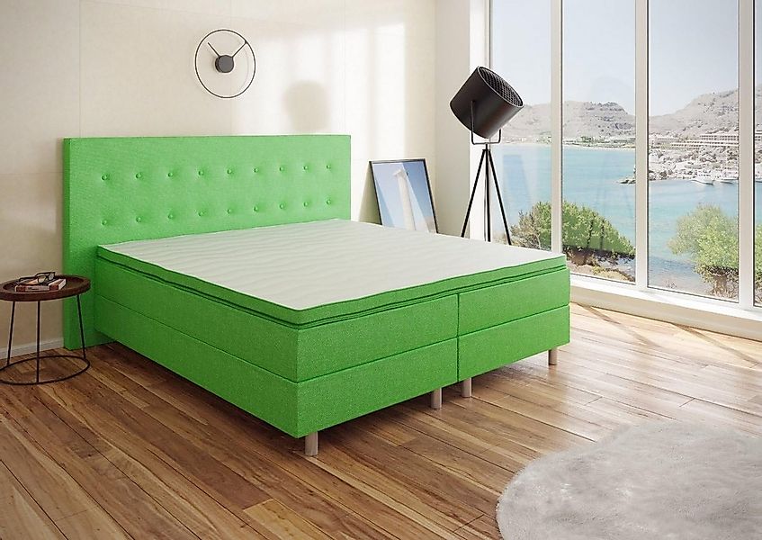 Best for You Boxspringbett NEO Bonellfederkern inkl. 7 cm Topper (90X200 10 günstig online kaufen