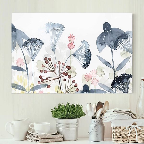 Leinwandbild Blumen - Querformat Wildblumen Aquarell I günstig online kaufen