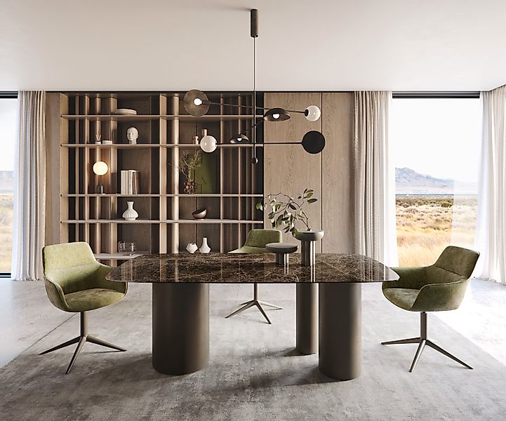 Esstisch Edge Boot 200x100 Keramik Emperador Extra Lucidato Dunkelbraun Tro günstig online kaufen