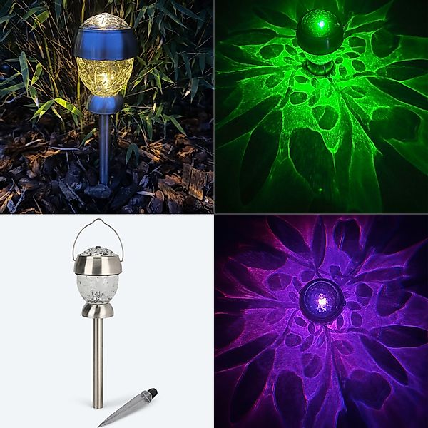 Online-Fuchs LED Solarleuchte 4er Set Solarleuchten günstig online kaufen