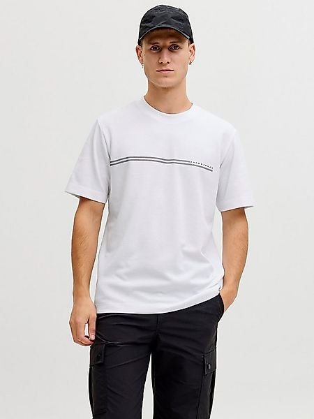 Jack & Jones Kurzarmshirt JCOFUSION CHEST BRAND TEE SS CREW SN Materialmix, günstig online kaufen