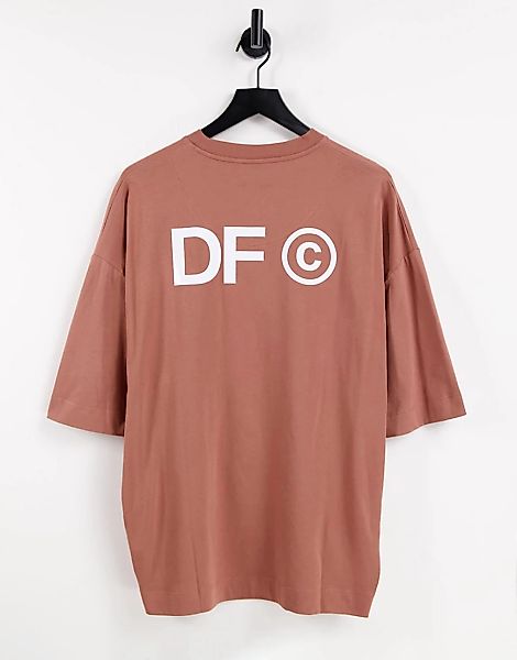 ASOS – Dark Future – Oversize-T-Shirt mit Front- und Rückenlogoprints in Br günstig online kaufen