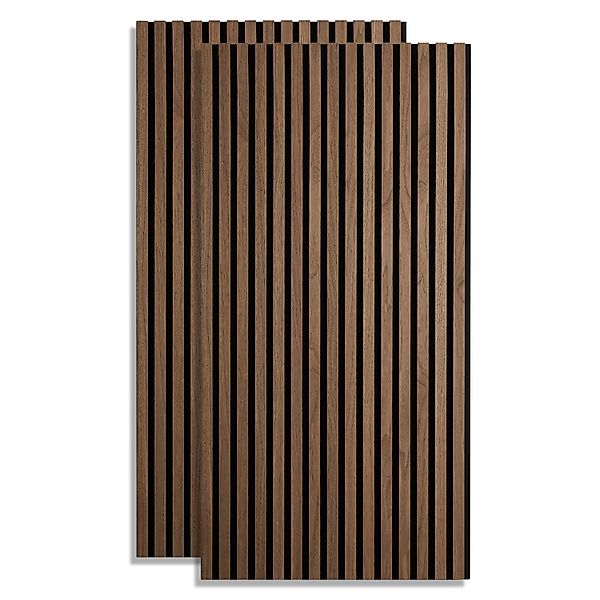 Homestyle4u Akustikpaneele 60x60 2er Set Holz Braun Wallnuss Wandpaneele günstig online kaufen