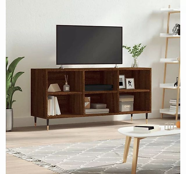 furnicato TV-Schrank Braun Eichen-Optik 103,5x30x50 cm Holzwerkstoff günstig online kaufen