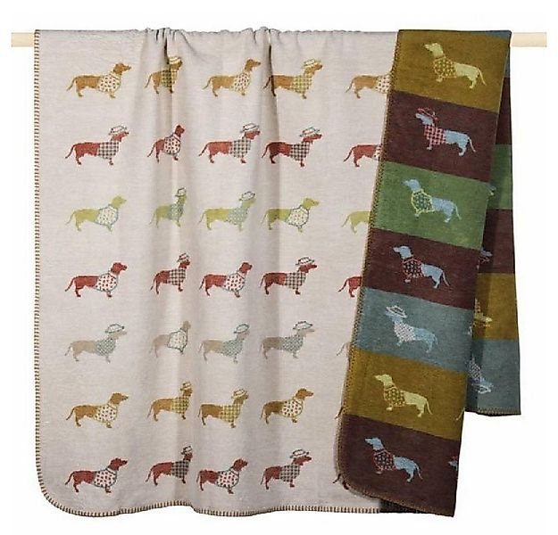 Wohndecke PAD Decke Dackel Hund Beige (150x200cm), PAD günstig online kaufen