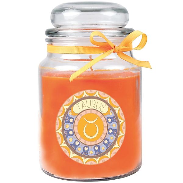 HS Candle Duftkerze & Glas Sternzeichen Honigmelone 110 Stunden Stier günstig online kaufen