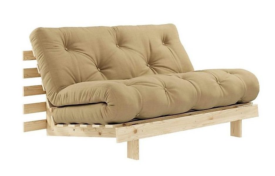 Karup Design 2-Sitzer Schlafsofa ROOTS 140 cm Sofa Gestell Kiefer Massivhol günstig online kaufen