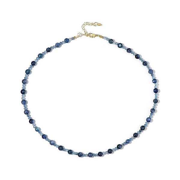 Cavill Silberkette Kyanit-Aquamarin-Halskette aus vergoldetem Silber günstig online kaufen