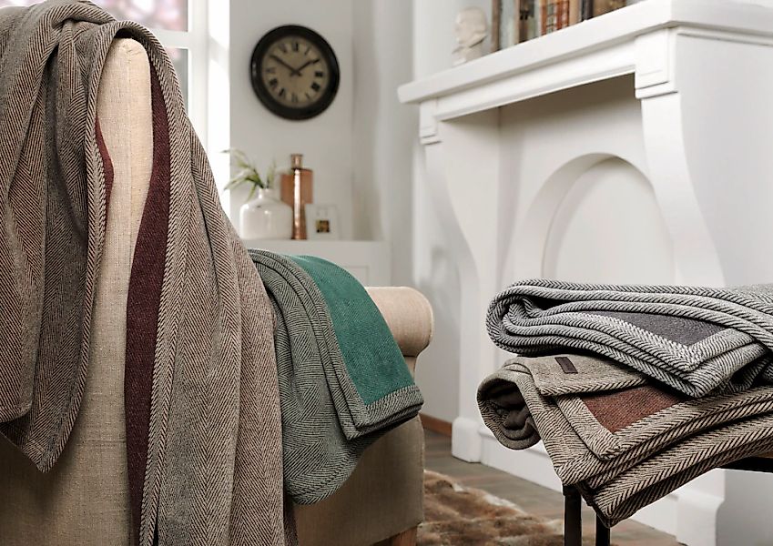 Wohndecke Kulturgut, IBENA, mit Wendeoptik, Kuscheldecke günstig online kaufen