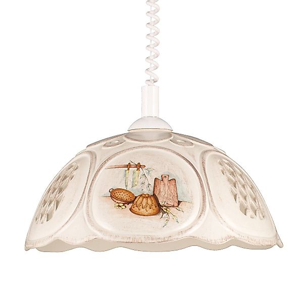 Helios Leuchten Pendelleuchte Küchenlampe Keramik beige, günstig online kaufen