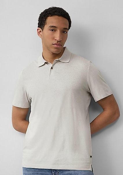 s.Oliver Kurzarmshirt Jersey-Poloshirt aus Leinenmix günstig online kaufen