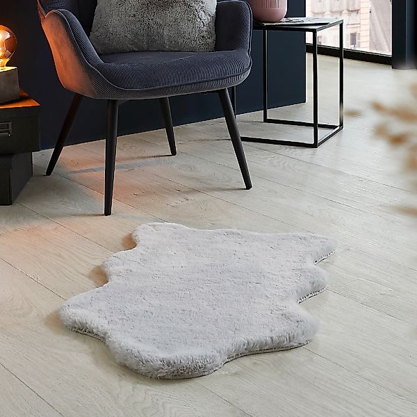 OTTO home Fellteppich "Lugano" fellförmig 30 mm Höhe Kunstfell, Uni Farben, günstig online kaufen