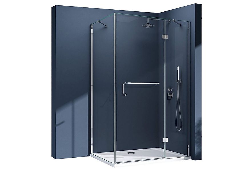 doporro Eckdusche Duschkabine Duschabtrennung Klarglas ESG mit Nano H:190cm günstig online kaufen