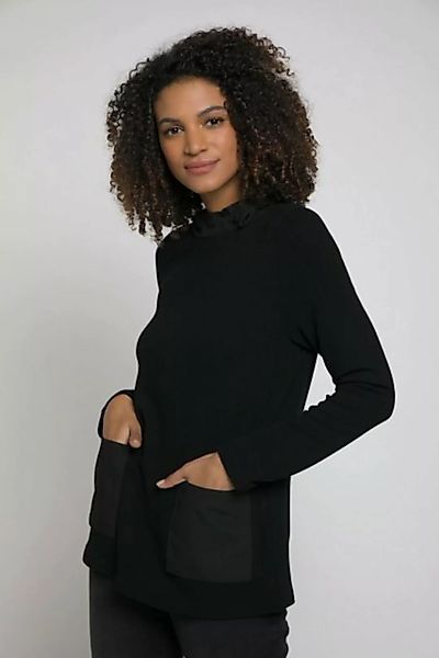 Gina Laura Sweatshirt Sweatshirt Stehkragen Taschen Langarm günstig online kaufen