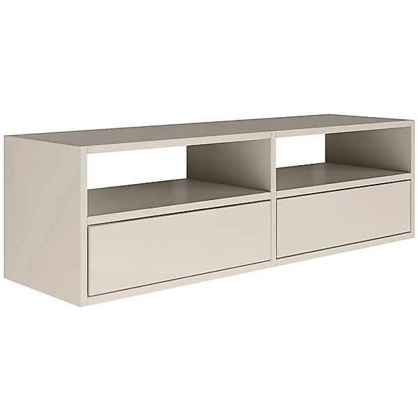 Selsey TV-Hängeboard Framme 100 cm mit Offenen Ablagen Kaschmirgrau günstig online kaufen