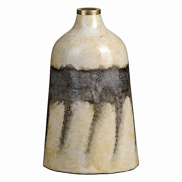 Vase Kristall Grau 18 X 18 X 31 Cm Creme günstig online kaufen
