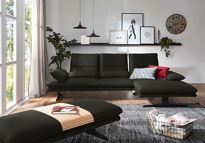 W.SCHILLIG Ecksofa »broadway, Designsofa mit tollem Sitzkomfort«, Sitztiefe günstig online kaufen