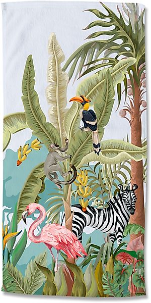 good morning Strandtuch "Jungle party" Mikrofaser, 75x150, Schnelltrocknend günstig online kaufen