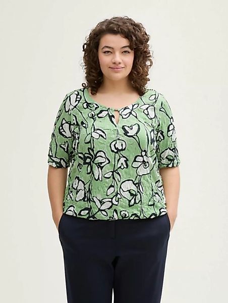 TOM TAILOR PLUS T-Shirt Plus Size - T-Shirt in Knitter-Optik günstig online kaufen