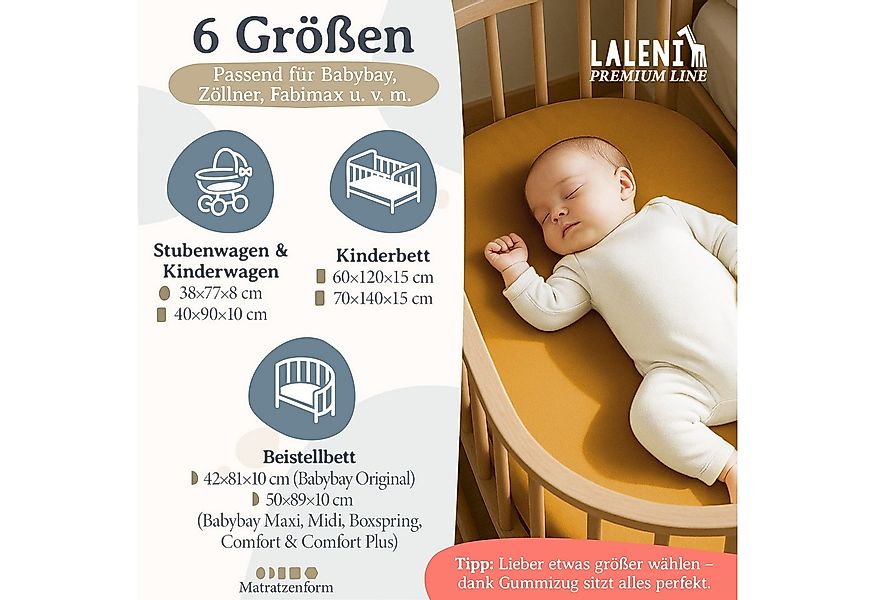 Laleni Spannbettlaken Premium für Beistellbett - Atmungsaktives Spannbetttu günstig online kaufen