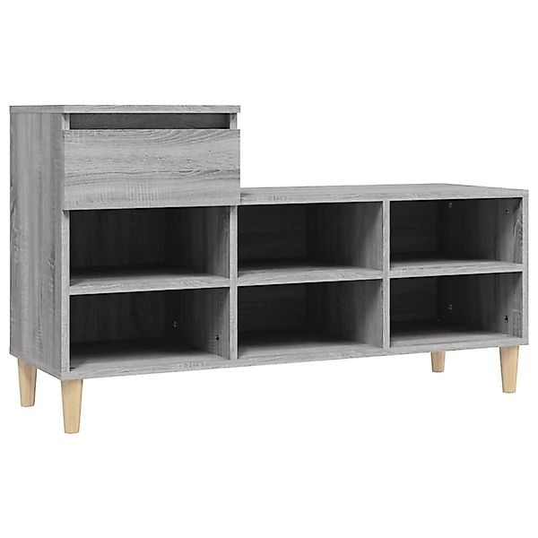 vidaXL Schuhregal Grau Sonoma 102x36x60 cm Holzwerkstoff 821210 günstig online kaufen