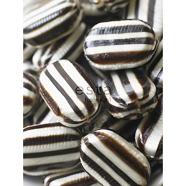 ESTAhome Fototapete Süßigkeiten Schwarz und Weiß 186 x 270 cm 156509 günstig online kaufen
