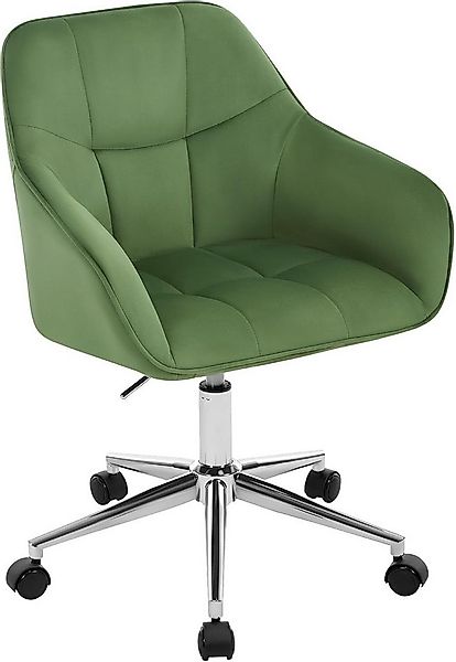 Woltu Bürostuhl (1 St), Homeoffice Stuhl, höhenverstellbar, Samtsitz günstig online kaufen