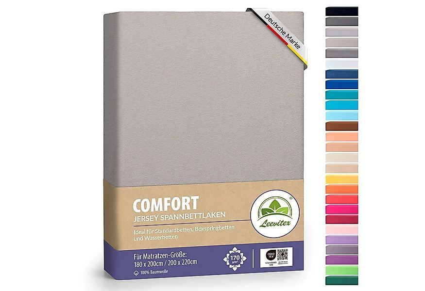 leevitex® Spannbettlaken Spannbettlaken Boxspringbett & Wasserbett Spannbet günstig online kaufen