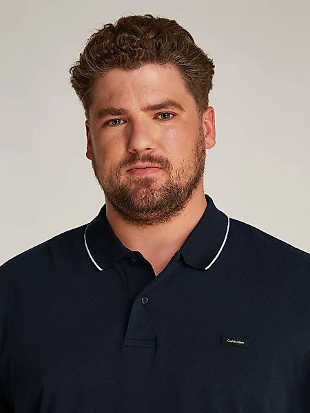 Calvin Klein Big&Tall Langarm-Poloshirt "BT STRETCH PIQUE TIPPING LS POLO", günstig online kaufen