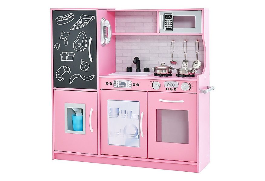COSTWAY Spielküche Kinderküche, mit Zubehör & Tafel günstig online kaufen