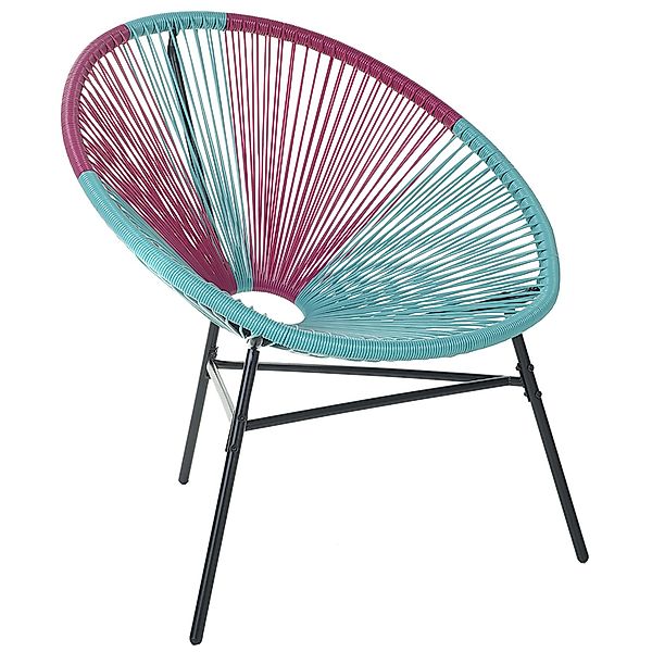 Beliani Cocktailsessel Bunt Schwarz Blau Rosa 76x76x85 günstig online kaufen