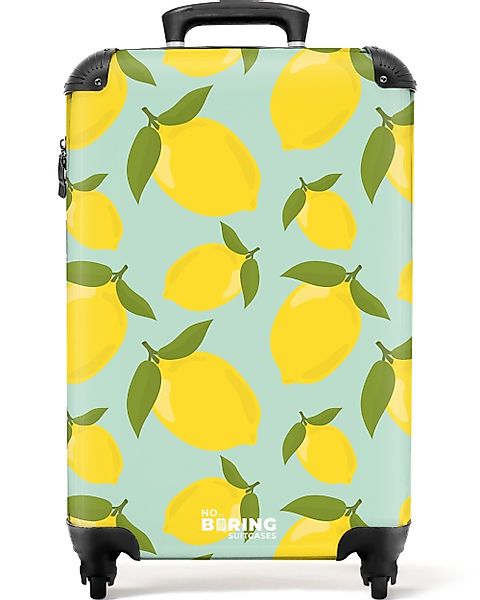 NoBoringSuitcases.com© Hartschalen-Trolley Pastellgrün mit Zitronen 55x35x2 günstig online kaufen