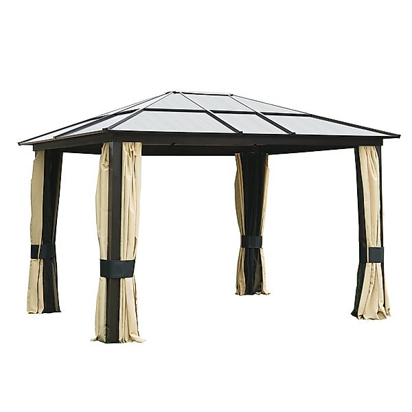 Outsunny Pavillon Gartenzelt mit lichtdurchlässigem Dach, günstig online kaufen