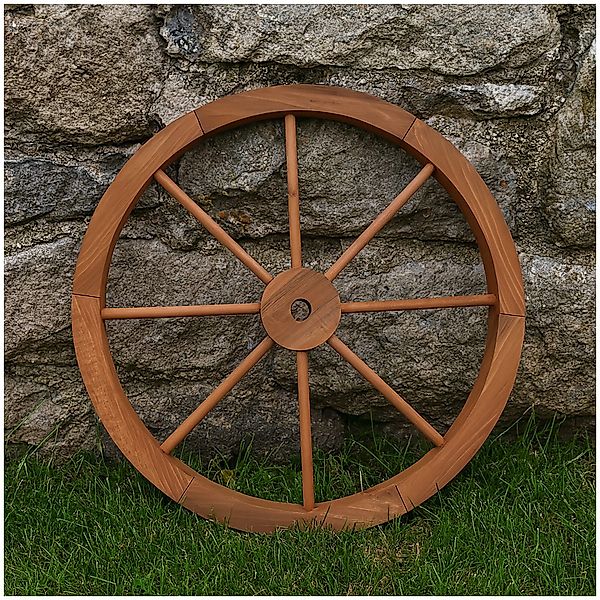 HTI-Living Gartenfigur Wagenrad aus Fichtenholz Ø günstig online kaufen