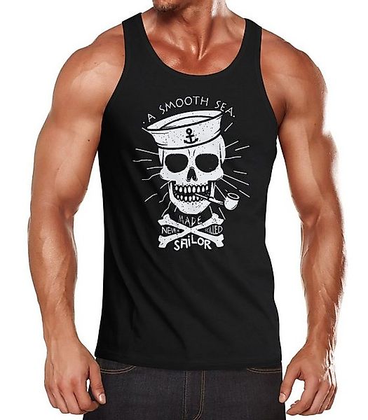 Neverless Tanktop Herren Tank Top A smooth sea never made skilled Sailor Sk günstig online kaufen