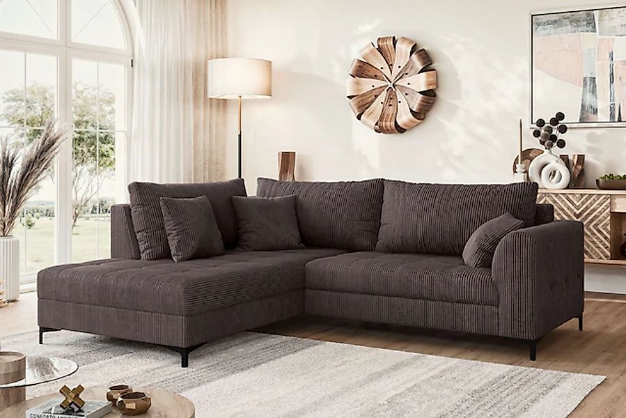 OTTO home Ecksofa »LEEVKE Design-Sofa mit Ottomane rechts/links bestellbar, günstig online kaufen