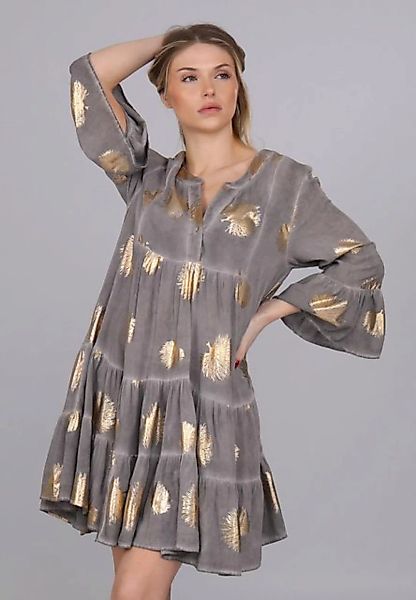 YC Fashion & Style Tunikakleid "Boho-Glanz: Leichte Viskose-Tunika mit Gold günstig online kaufen