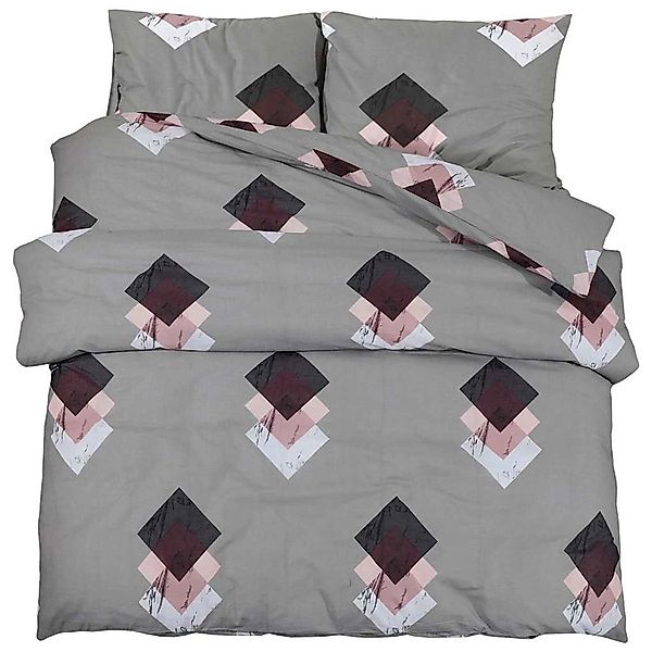 vidaXL Bettwäsche-Set Grau 155x220 cm Baumwolle 136470 günstig online kaufen