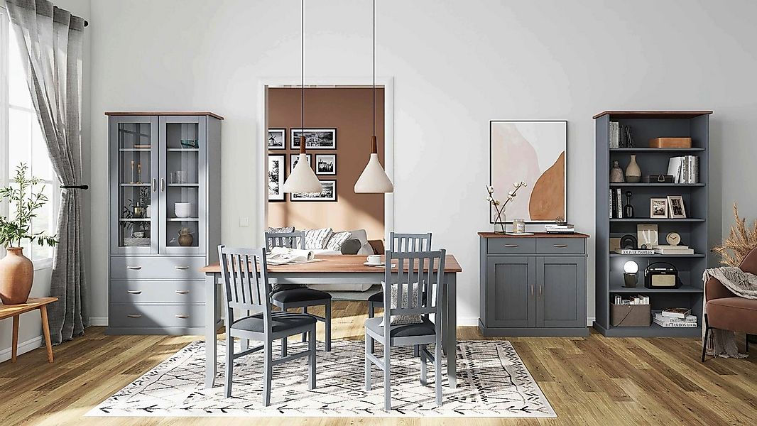 Inter Link Buffet Luzerna 5.1 Massivholz Geschirrschrank, viel Stauraum, la günstig online kaufen