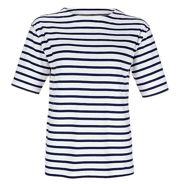 modAS Kurzarmshirt Bretonisches Damen-T-Shirt Ringelshirt U-Boot Ausschnitt günstig online kaufen