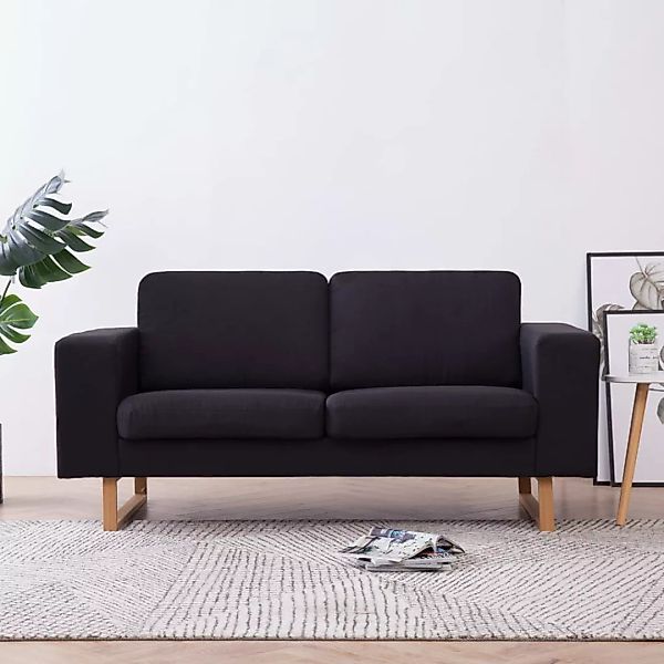 2-sitzer-sofa Stoff Schwarz günstig online kaufen