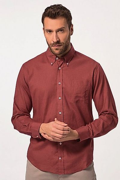 JP1880 Businesshemd Leinenmixhemd Langarm Buttondown-Kragen Modern Fit günstig online kaufen