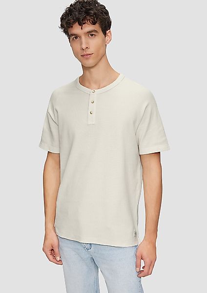 s.Oliver Kurzarmshirt T-Shirt mit Waffelstruktur und günstig online kaufen