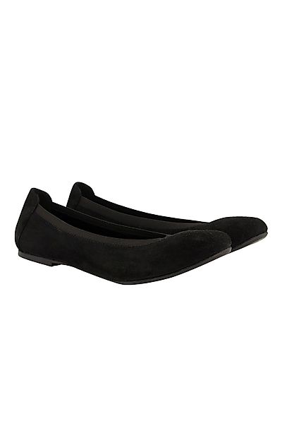 Ulla Popken Leder-Ballerinas Veloursleder elastischer Einstieg günstig online kaufen
