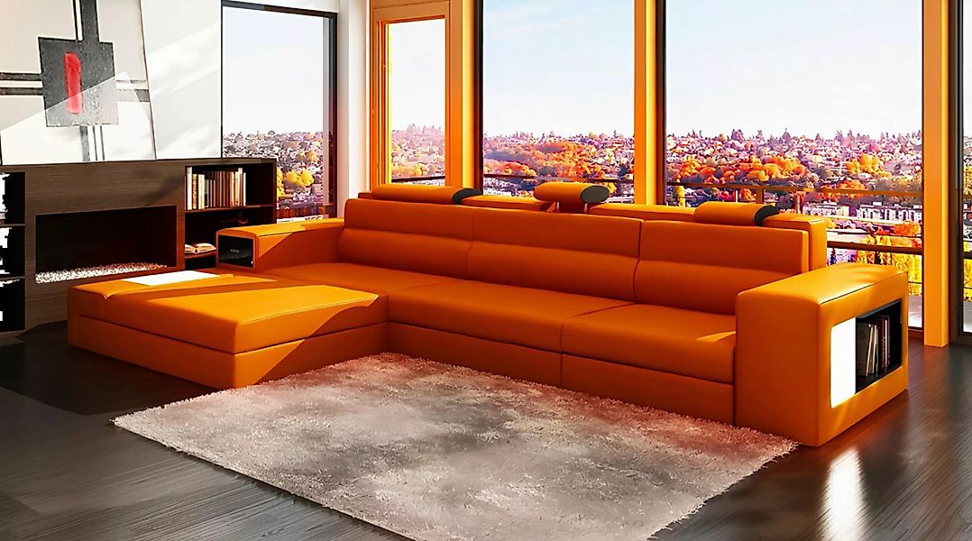 Xlmoebel Ecksofa Designer-Sofa Eckcouch mit Hocker Polstergruppe Wohnlandsc günstig online kaufen