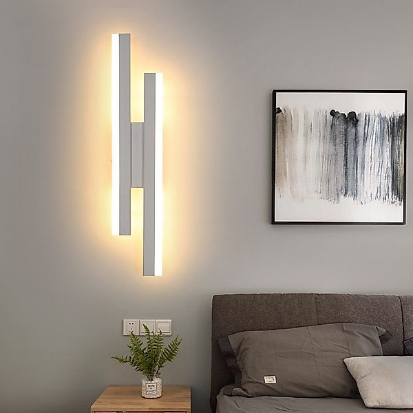 Goeco Wandleuchte Einfache LED Lampe,weiße Acryllampe,40*9.5*4cm,16W,3000K, günstig online kaufen