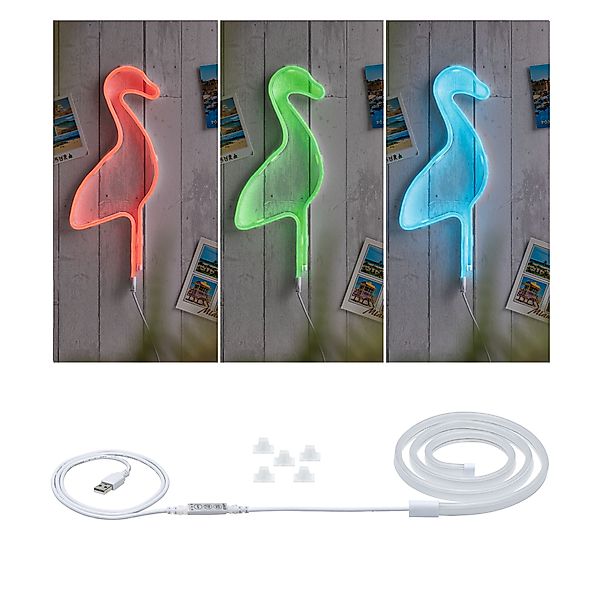 Paulmann "USB LED Strip Neon Colorflex RGB 1m 5W 10lm/m 108 LEDs/m RGB" günstig online kaufen